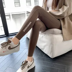 Black Sharkskin Leggings Women Skinny Slim Sexy Fitness Pants Casual Yoga Sports Leggings Female Winter Autumn Outdoor Wear