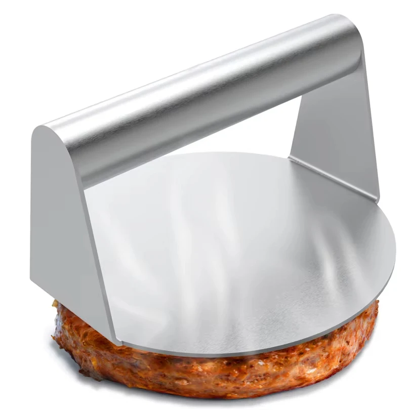 1PC Stainless Steel Smash Burger Press Hamburger Patties Meat Masher Circular Meat Press Mold for Deli Meats Kitchen Accessories