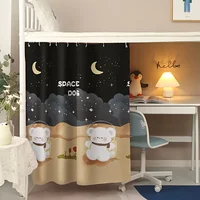 Rideau de lit de confidentialité 1 pièce, occultant, anti-poussière pour lits simples et superposés, parfait pour les familles et les dortoirs scolaires 4