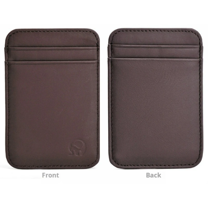 Leather Wallet Slim For Men and Women Minimalist Front Pocket Travel Genuine Leather Credit Card Holder