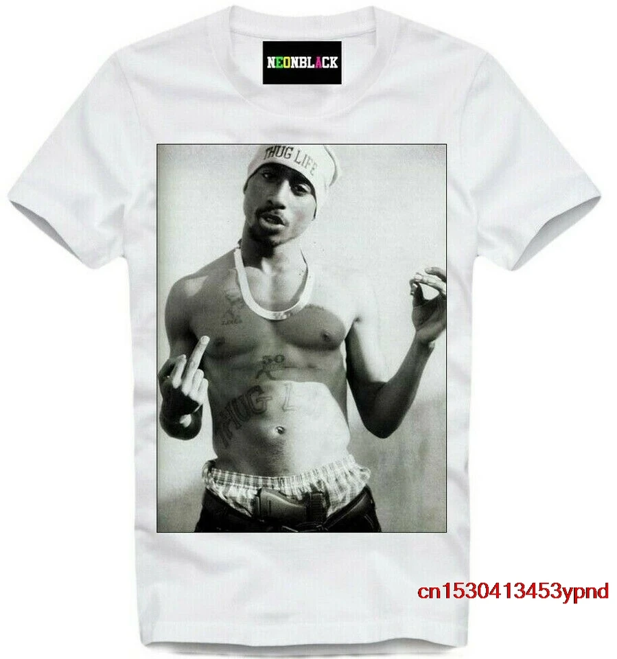 T-SHIRT 2PAC TUPAC SHAKUR FINGER FLIP NWA EAZY E DR. DRE SNOOP