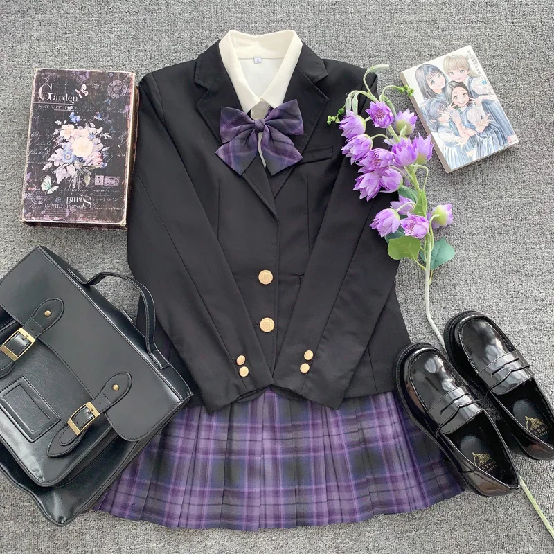 High School Preppy Pink Uniform Top Women Long Sleeve Jk Suit Coat Japanese Girl Student Blazer for Seifuku Cosplay Clothes