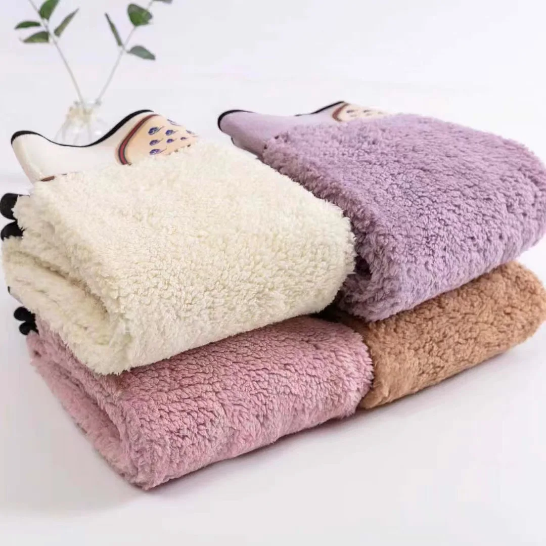 Ultrathick Women Winter Warm Pants Imitation Cashmere Plush Lining Resist Cold -30'C Thickened High Waist Leggings Boots Pants