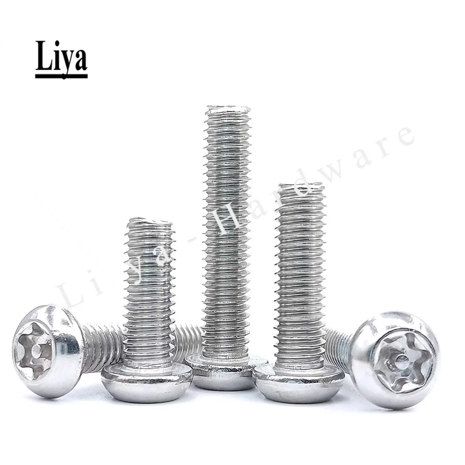 Vite di sicurezza M3 M4 M5 M6 M8 A2 Viti di sicurezza a prova di manomissione testa a bottone Torx in acciaio inossidabile-m5 10 pezzi, 12 mm