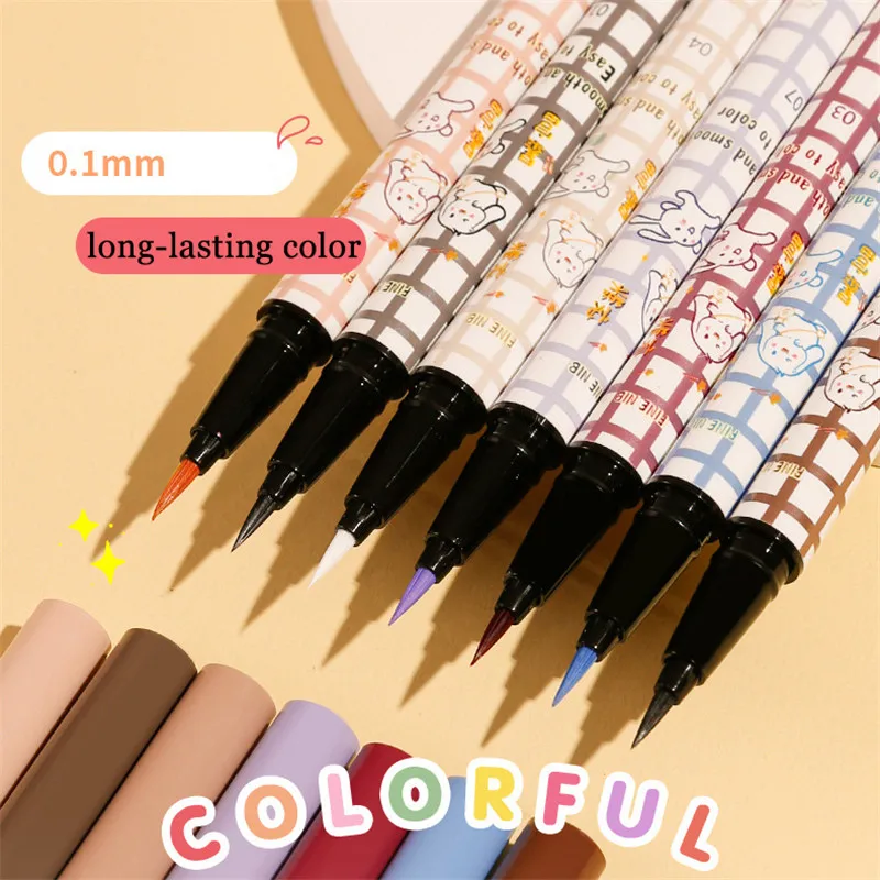 

Красочная подводка для глаз карандаш матовая Водостойкая Подводка для глаз с защитой от пота долговечная цветопередача жидкая подводка для глаз Косметика