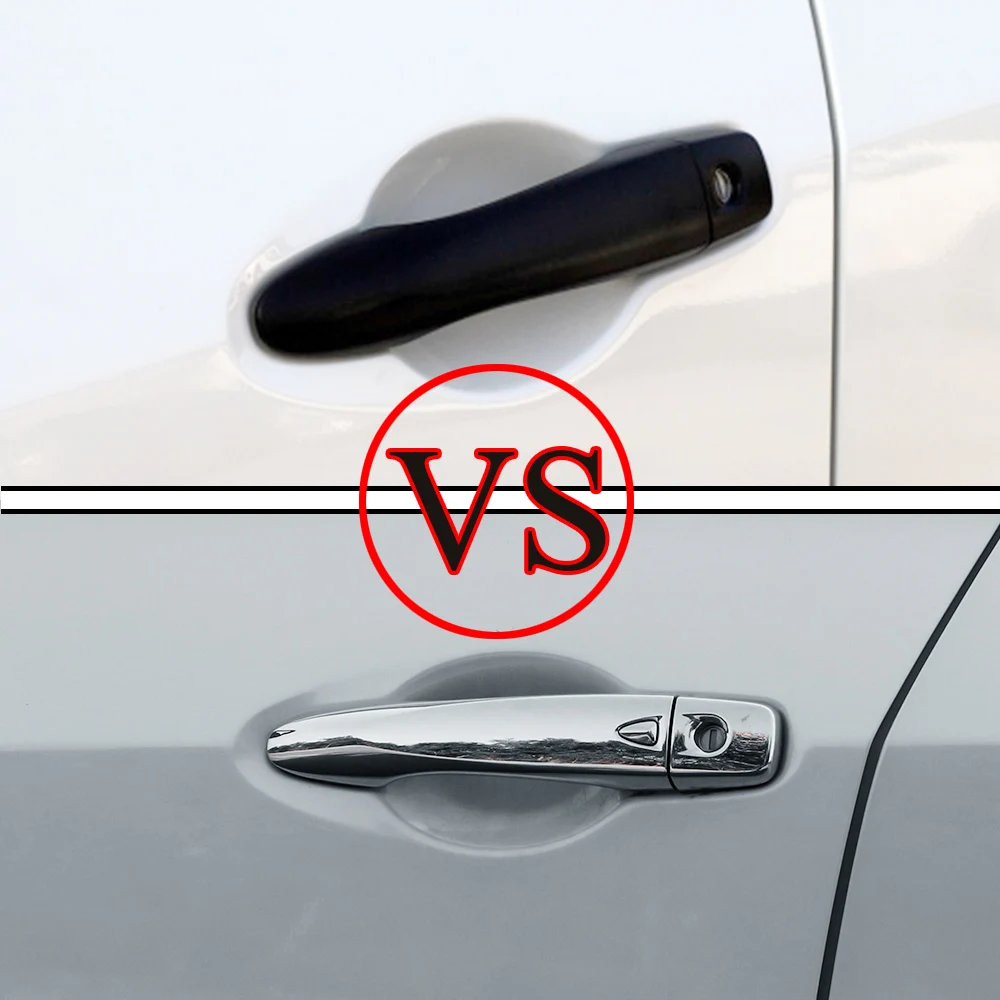 8-Piece ABS Chrome Car Exterior Door Handle Cover Trim Set - Stylish Decoration and Protection Accessories