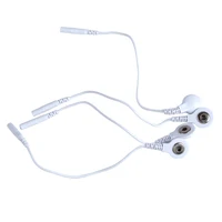 Standard Electrode Lead Wires Cables Electrode Wires DC head 2mm Snap 3.5mm Plug For Tens/Ems massager Therapy Electrode Gloves 1
