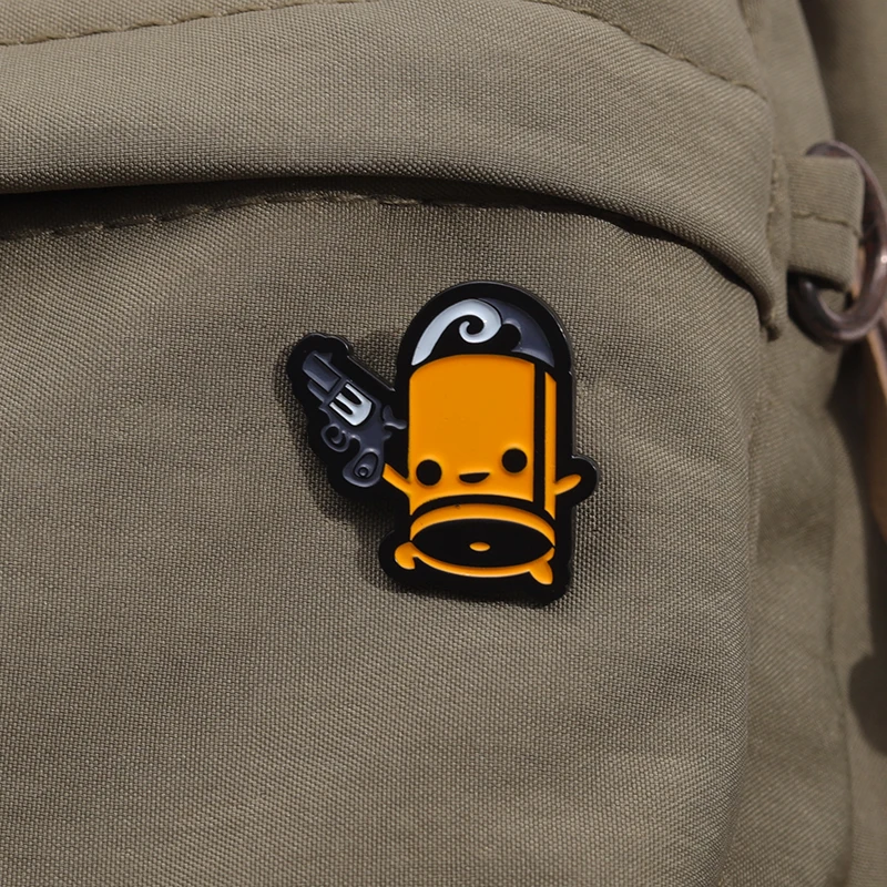Cartoon Abenteuers piele Rollen Emaille Pins niedlichen kreativen Metall Broschen Revers Abzeichen Rucksack Kleidung Zubehör Geschenk für Freunde – Detail 3