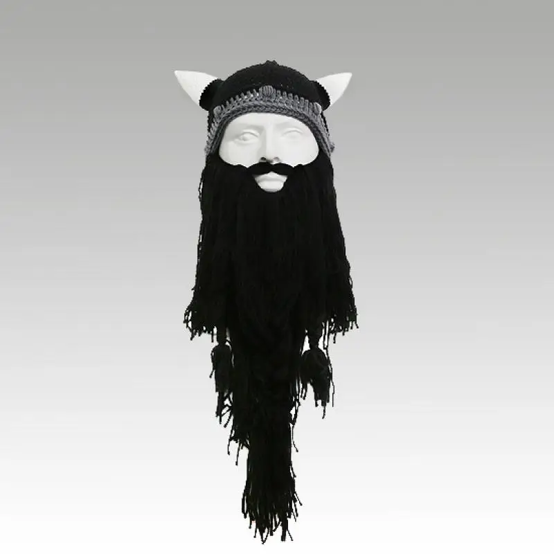 

1Pc Creative Personalized Party Hat Big Beard Sharp Corner Shape Funny Hat Autumn Winter Halloween Cosplay Decoration Props