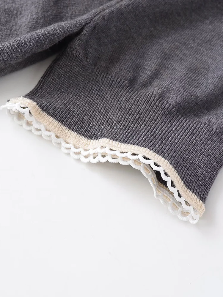 Fashion Knitted Short Sweaters For Women Casual Short Sleeve Pullover Tops Spring Summer Turn Down Collar Knitwears Top Women