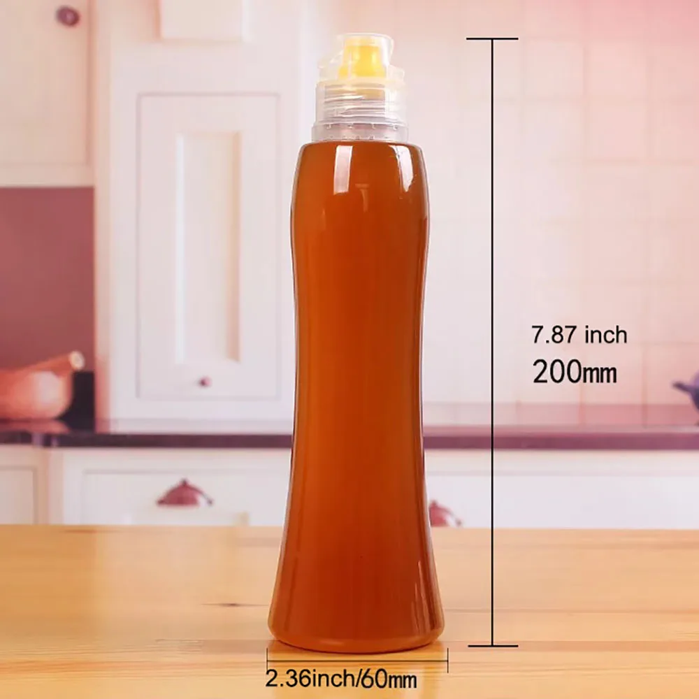 120/380/400/500/1000g Honey Dispenser Honey Squeeze Bottle Multipurpose Clear Plastic Bottle Lid Kitchen Storage Container