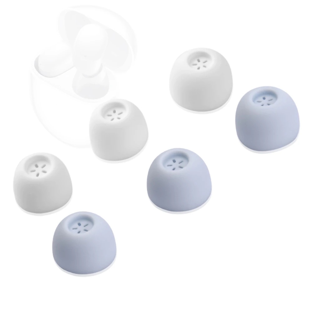 Silicone Orelha Dicas para Redmi Buds4 Tws Eartips para Xiaomi Buds Fones de Ouvido Dicas com Tela de Filtro Macio Tampões 45 mm Peças