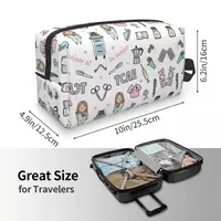 Doctor Nurse Large Cosmetic Bags Enfermera En Apuros Makeup Bag Accessories for Woman Makeup Pouch for Purse Water Resistant 2