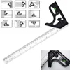 1PC Adjustable Combination Right Angle Ruler 90 Degrees with Bubble Level Gauge For Woodworking Multifunctional Measuring Tool 4