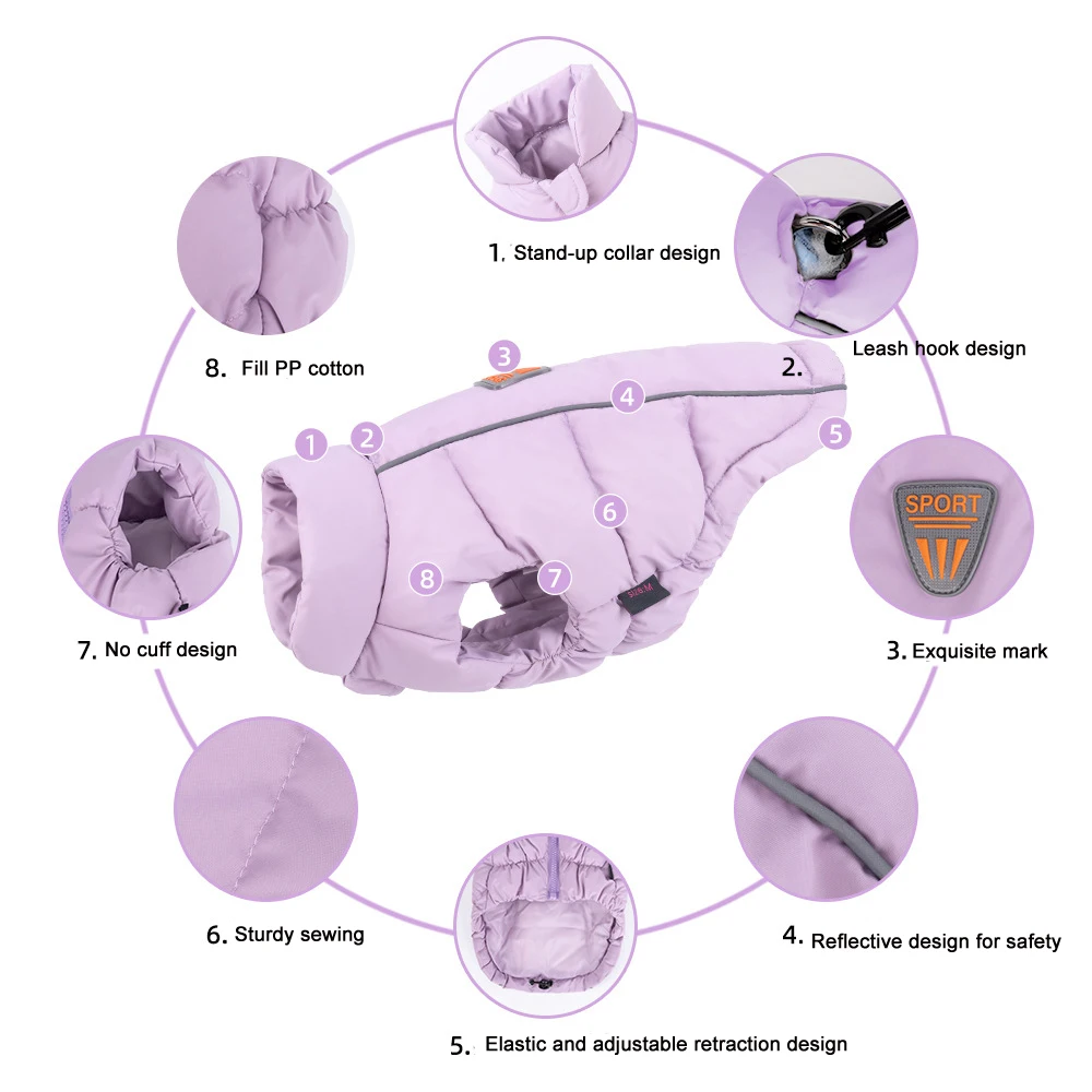 따뜻한 애완견 재킷 겨울 고양이 의류 소형견 수트 코트 방풍 추운 날씨 따뜻한 강아지 조끼 옷