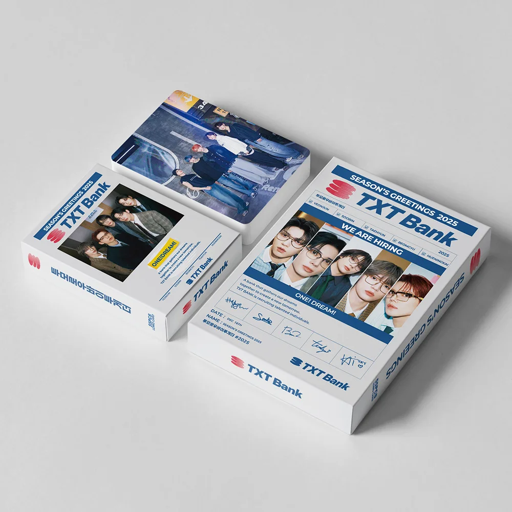 Photo Album Photocards Collection 55pcs/box Kpop Photo album TXT BANK Yeonjun Soobin Beomgyu Lomo Cards Photocards for Fans Collcetion High Quality HD Postcar