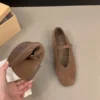 Bailamos 2024 Spring New Brand Women Flats Round Toe Shallow Slip On Ladies Casual Ballet Shoes Soft Leather Eelgant Dress Shoes 6