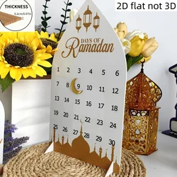 Elegant Ramadan Countdown Calendar with Arabic & English Dates - Contemporary Home Decor (1PC)