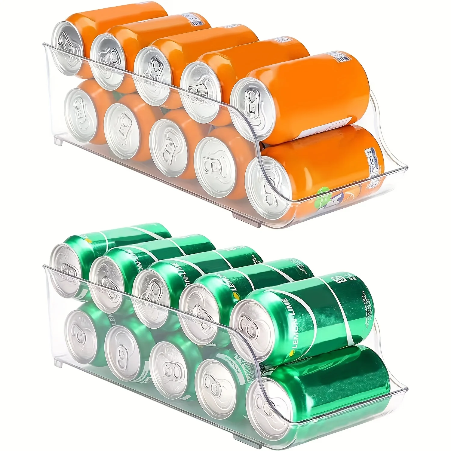 Refrigerator Soda Can Organizer Canned Automatic Rolling Can Storage Box  Food Bin Stackable Dispenser Scalable Fridge Beverage - AliExpress