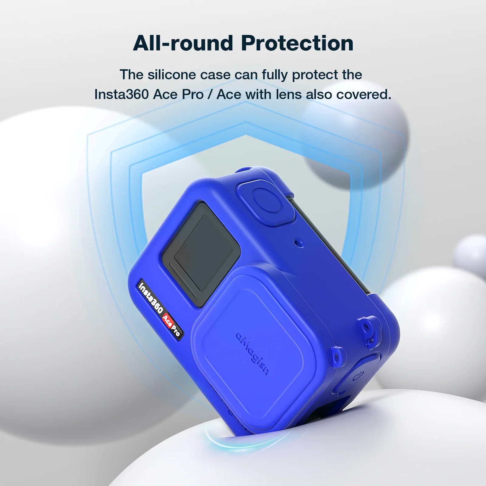 Description Picture 2 of itemSilicone Case For Insta360 Ace/Ace Pro Soft Protective Shell Action Camera Lens Cap Housing Body Cover Accessories