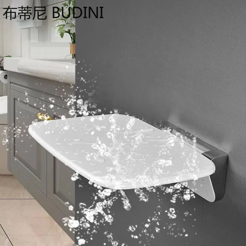 Bath Wall Chair Stool for Shower Bathroom Folding Seat Wall Stool Bath Elderly Toilet Shoe Changing