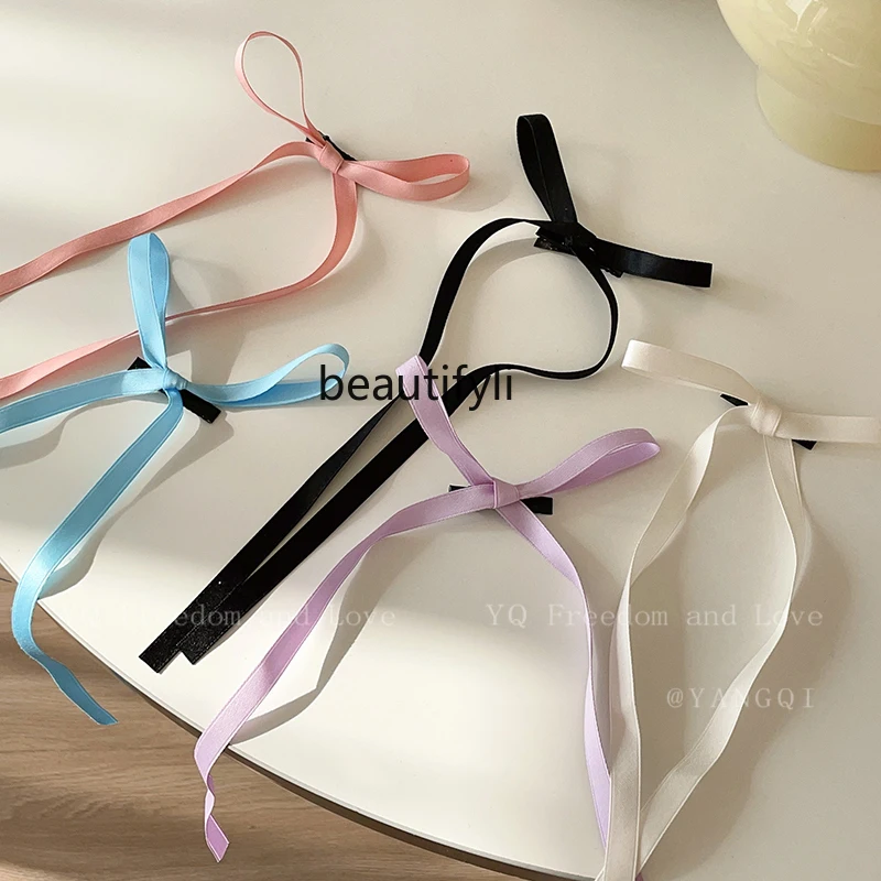 Bowknot Ribbon Word Little Clip Women's Double Ponytail Exquisite Barrettes Hair Accessories