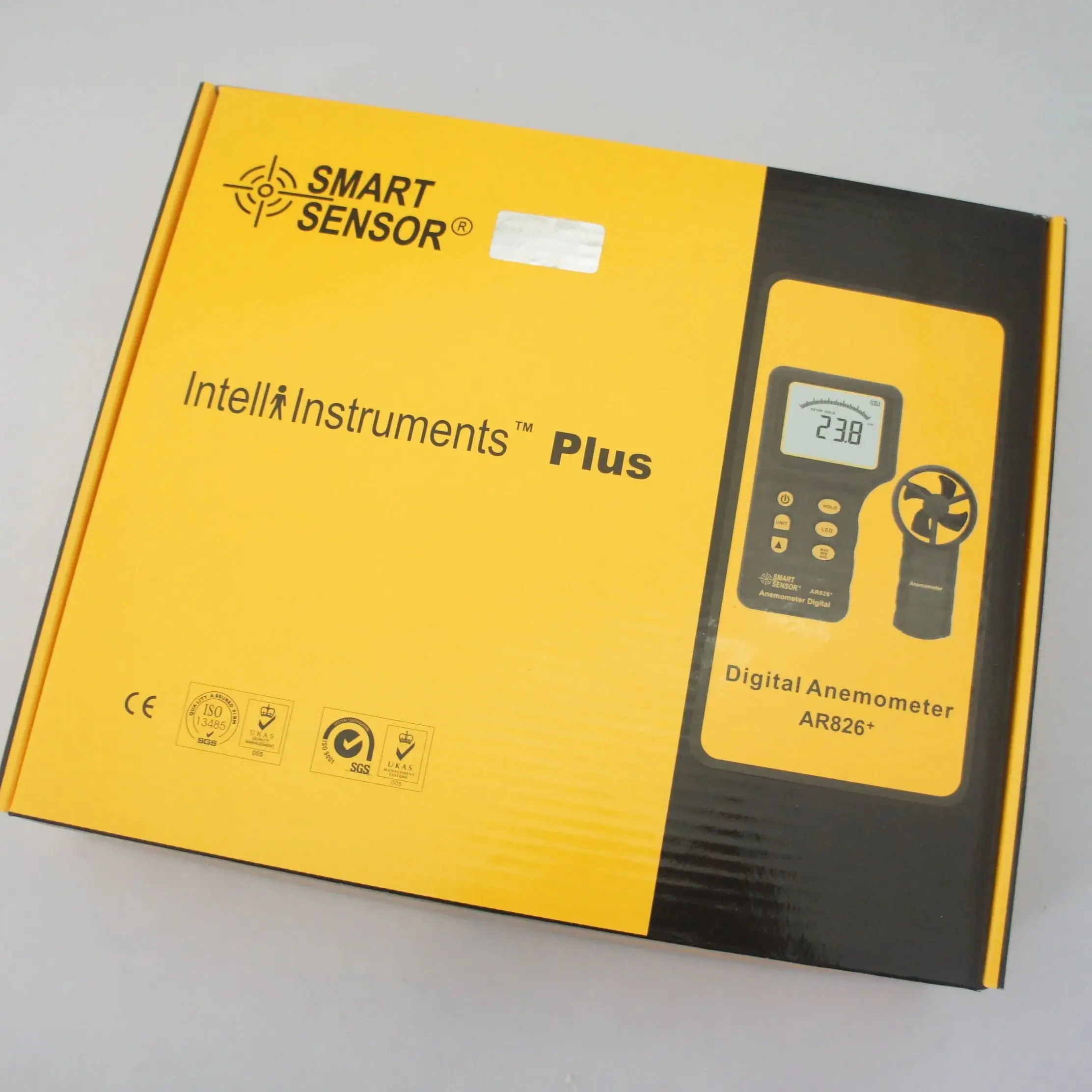 AR826+ 디지털 풍속계 공기 흐름 측정기 풍속 게이지 테스터 LCD 디스플레이 포함 HVAC 기상 측정용