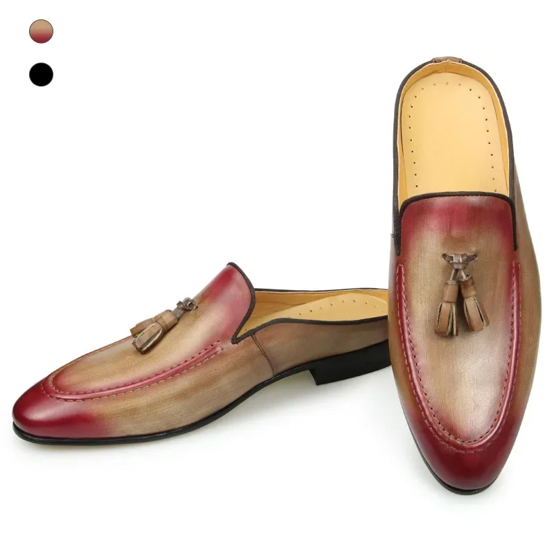 Men’s Leather Casual Beach Slippers