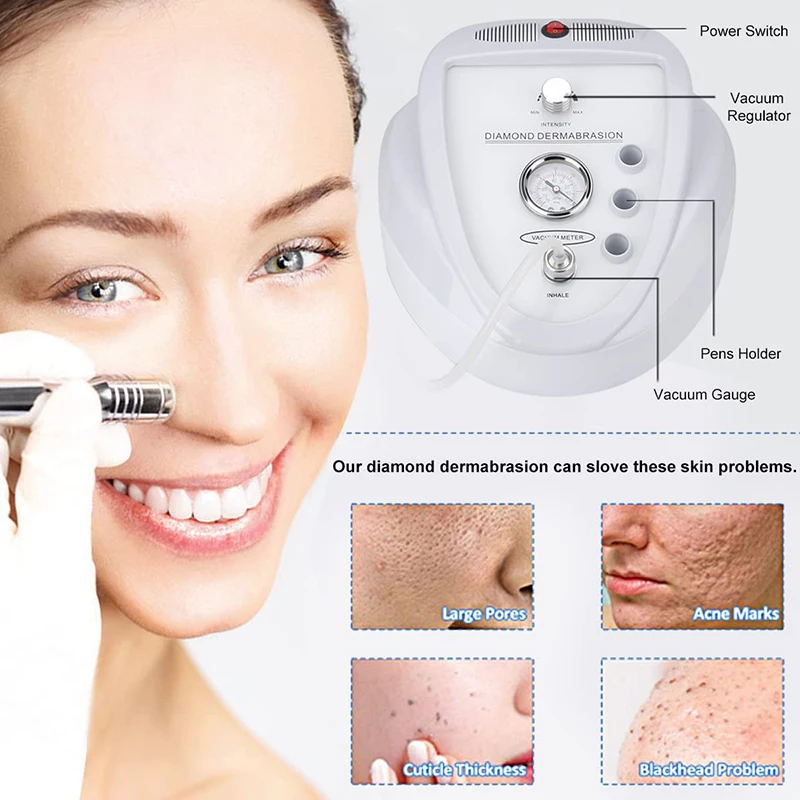 3 in 1 Diamond Microdermabrasion Machine High Suction Facial Peeling Device Cleansing Skin Facial Skin Care Household Equipment