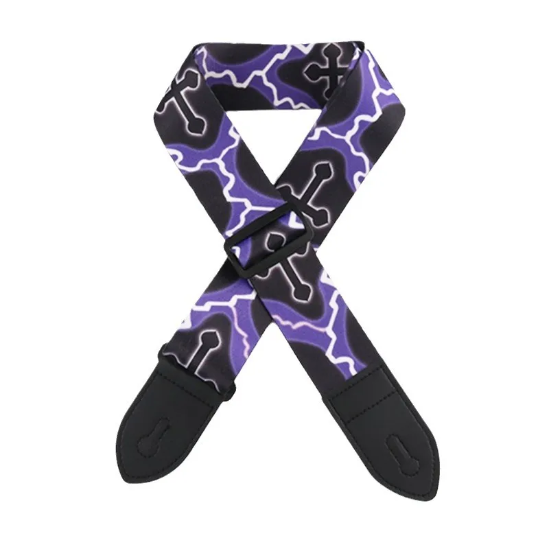 Guitar Strap Single Shoulder Crossbody Guitar Bag With Printed Personality Strap 5Cm Wide