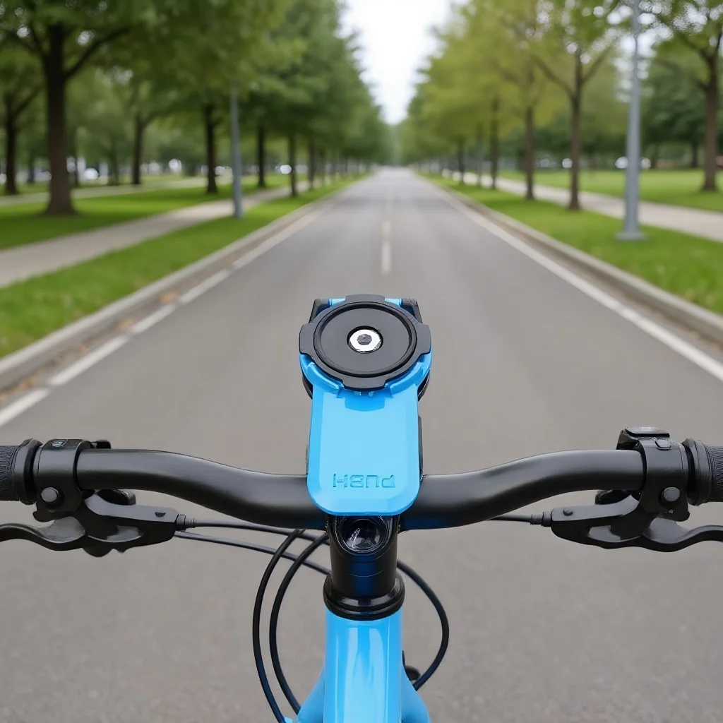 Support de téléphone pour guidon de moto 360 ° Vélo pour ŞÉtui de support Support de navigation de sécurité Moto 4Lock Anti-Shock Brac