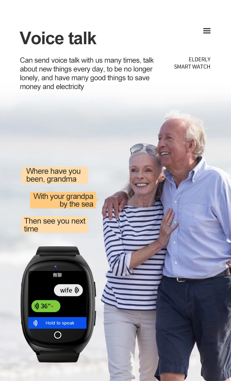 4G Elderly Tracker Smartwatches Body Temperature Heart Rate Blood Pressure GPS Location Tracking Phone Watch for Old People D300