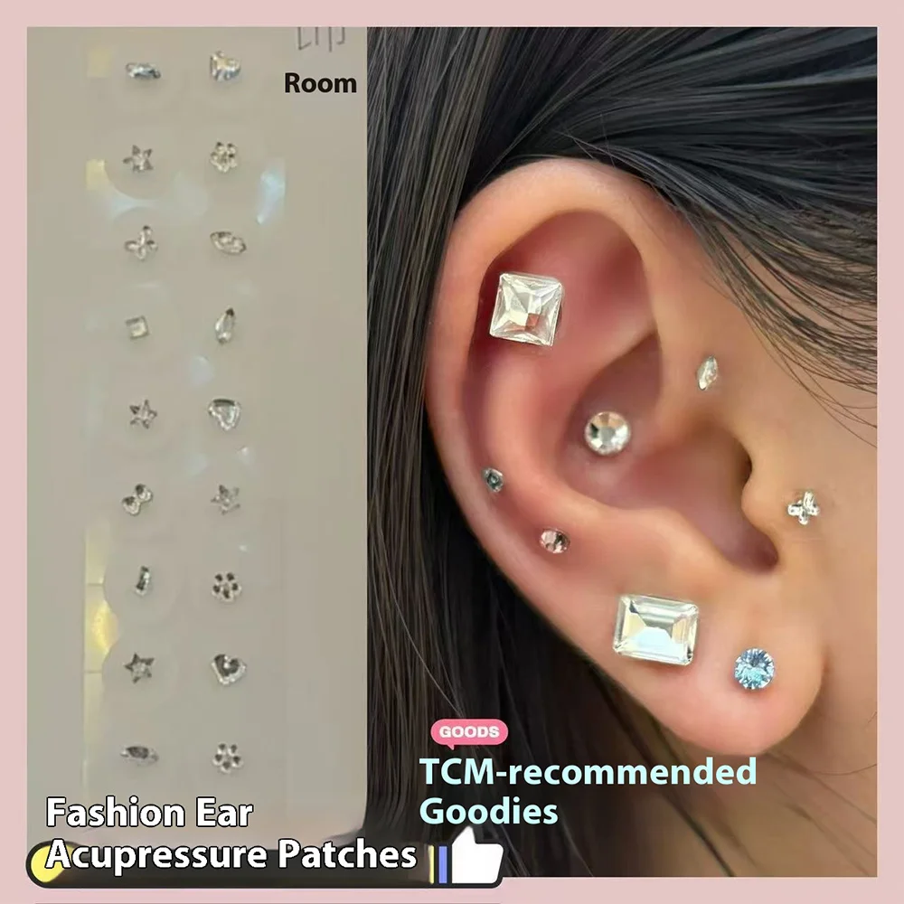 Ear Seeds Acupunctures Kit Acupuncture Magnetic Beads Auricular Transparent Ear Point Stickers Ear Pressure Stick