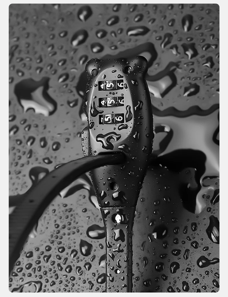 WEST BIKING 3-stelliges Passwort-Krawattenverschluss, Mehrzweck-Fahrrad, Elektroroller, Motorrad, tragbares Anti-Diebstahl-Fahrradhelmschloss – Detail 19