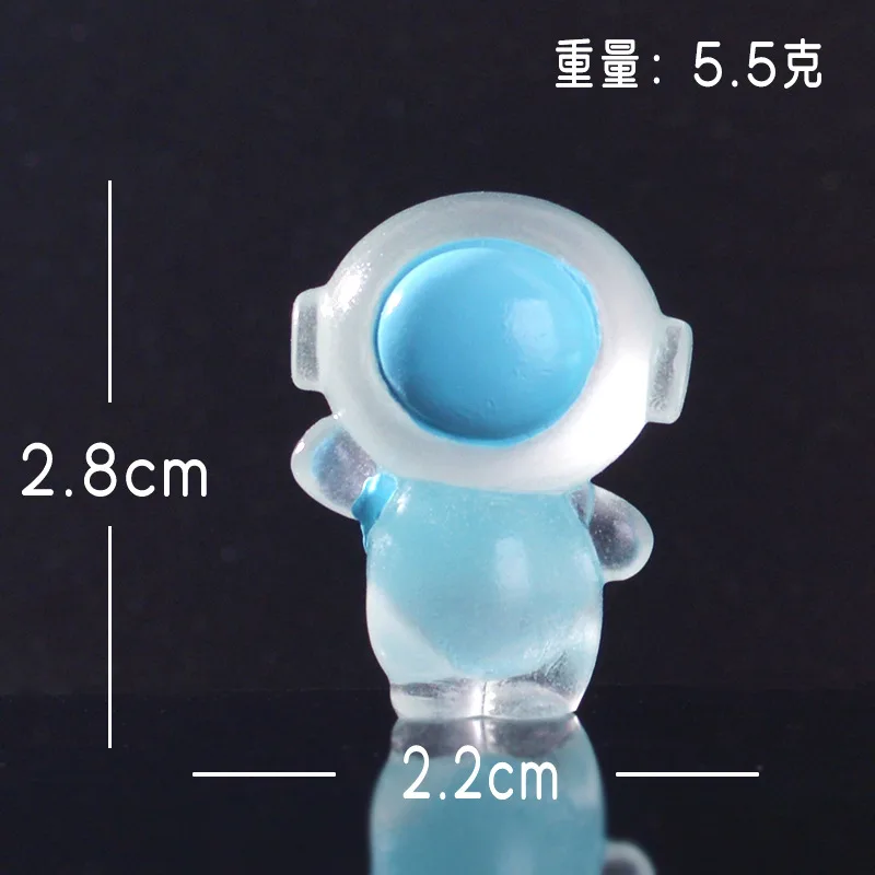 Cartoon Luminous Astronaut Figurine Resin Craft Decor Mini Landscape Desktop Ornament Creative Home Office Decoration