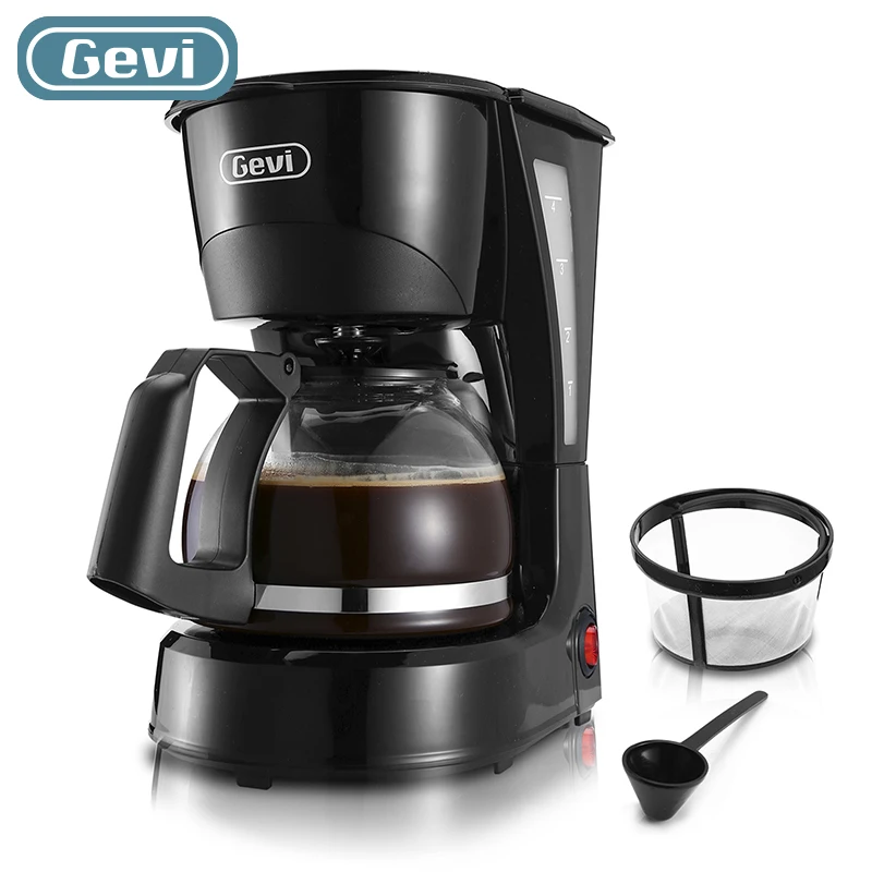 Gevi 5 Cups Small Coffee Maker, Compact Coffee Machine with Reusable  Filter, Warming Plate and Coffee Pot for Home and Office