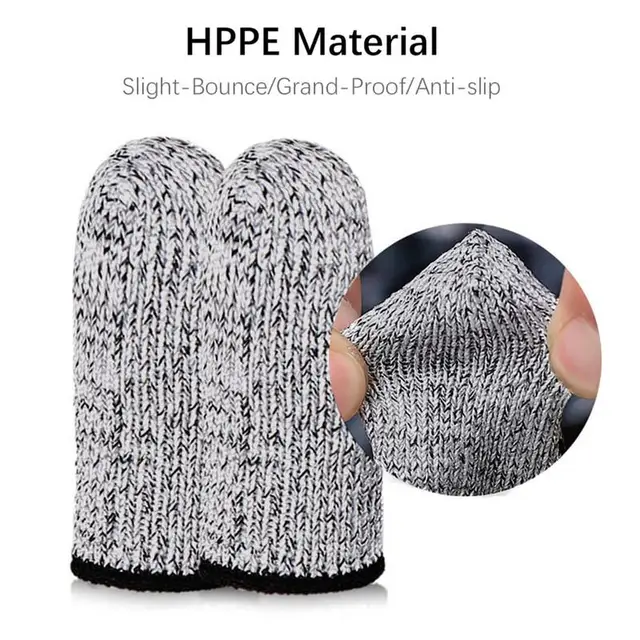 Cut Resistant Finger Cots Breathable Fingertip Protector 5-Grade Cut Protection 2X Fingertip Guards for Work Kitchen Garden 3
