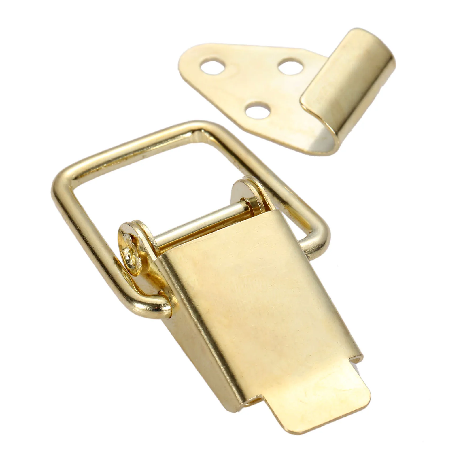 Gold Cabinet Box Locks Spring Loaded Latch Catch Toggle Iron Hasps For Sliding Door Window 80*18mm 2pcs