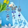 Turkish Blue Evil Eye Butterfly Wall Hanging with Crystal Suncatcher Home Decor Protection Good Luck Blessing Housewarming 2