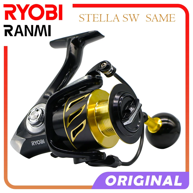 

RYOBI RANMI SW Spinning Reels Stella Same Saltwater Freshwater Carbon Fiber Frame Ultralight surf Reel Max Drag 30kg