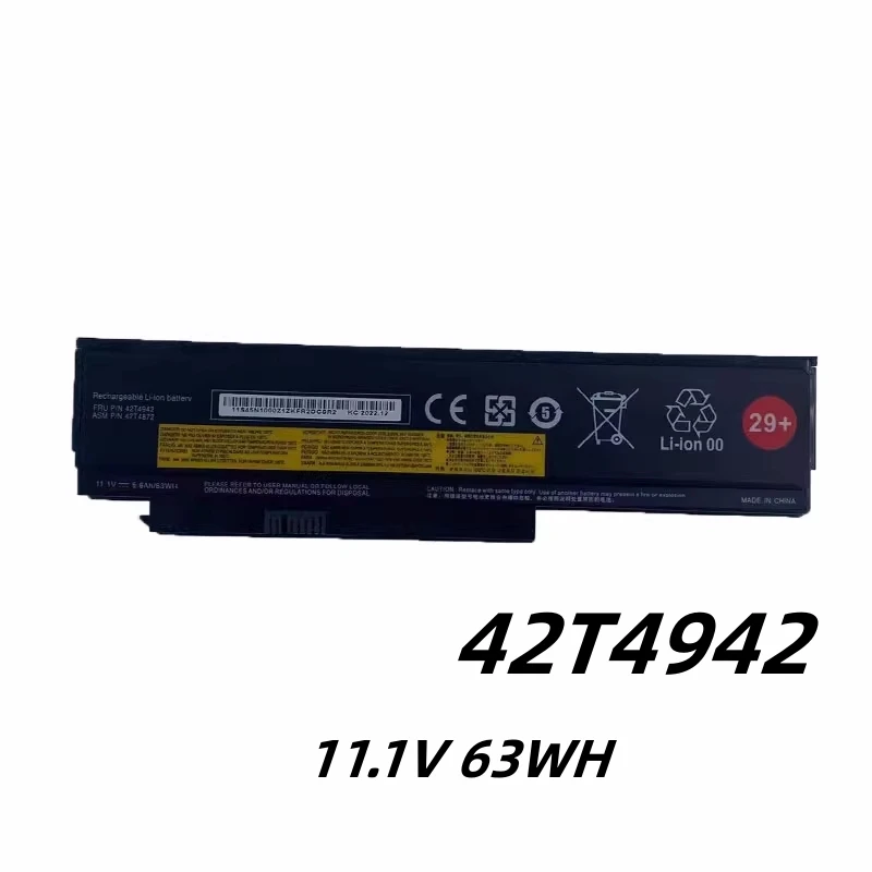 42T4942 11.1V 63WH Laptop Battery For Lenovo Thinkpad X220 X220I X220S 42T4899 42T4900 42T4872 42T4865 42T4866 29+ sp клавиатура для ноутбука thinkpad t400s t410 t410i t410s t420 x220 черная