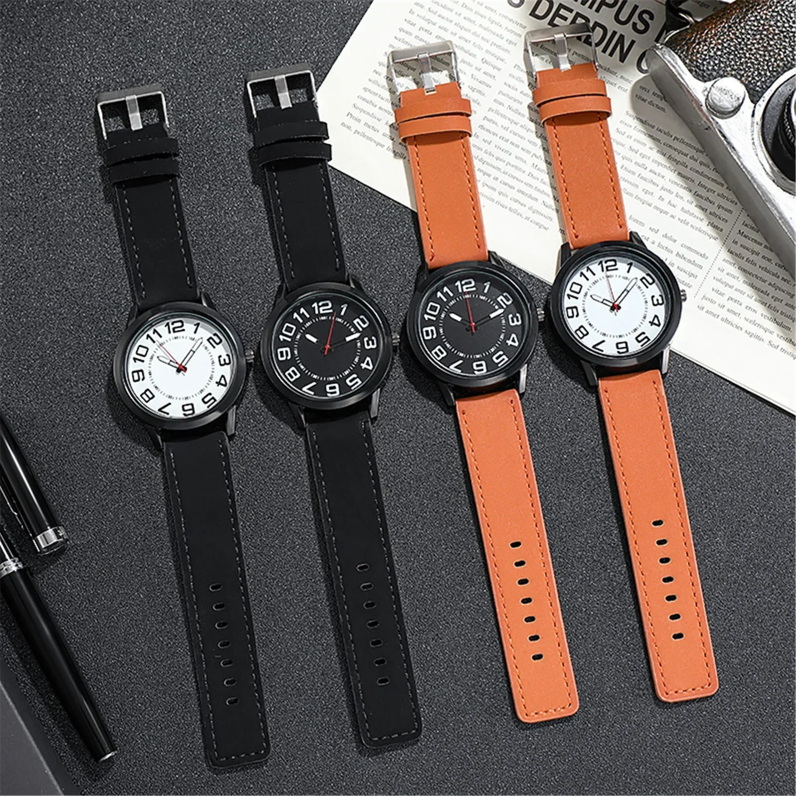 Fashion Casual Round Men\'s Quartz Watches Business Waterproof Male Watches Men Mechanical Wristwatches Automatic Orologio Uomo