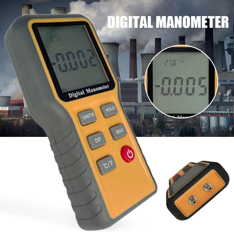 Qx-1205 Hochgenaues digitales Manometer LCD Automatische Abschaltfunktion E8W0 