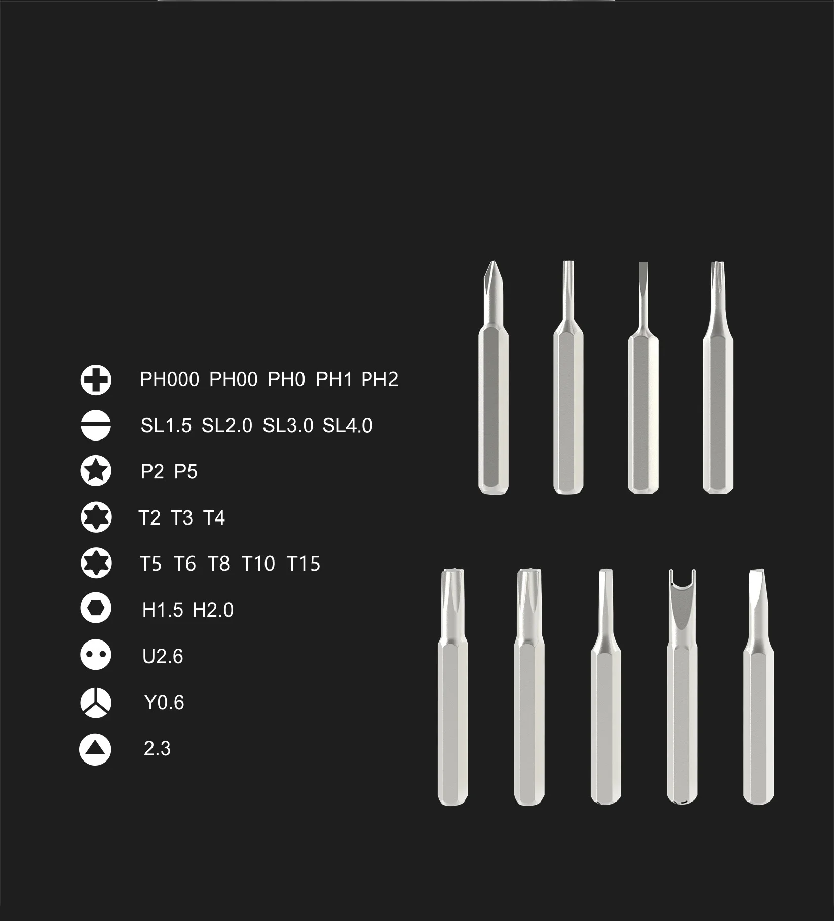 Magnetic Chrome Vanadium Steel 25 in 1 Screwdriver Set for Phone PC Repair