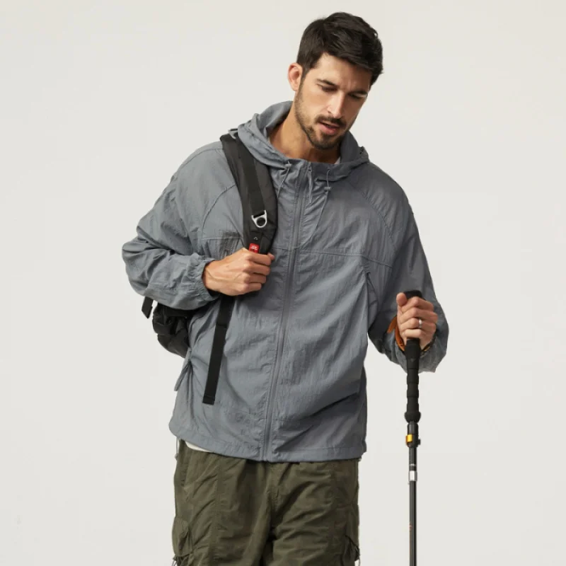 Summer UPF 70  UV Sun Protection Coats Men Thin Soft Breathable Quick Drying Jacket Outdoor Fishing Hoodies Outwear