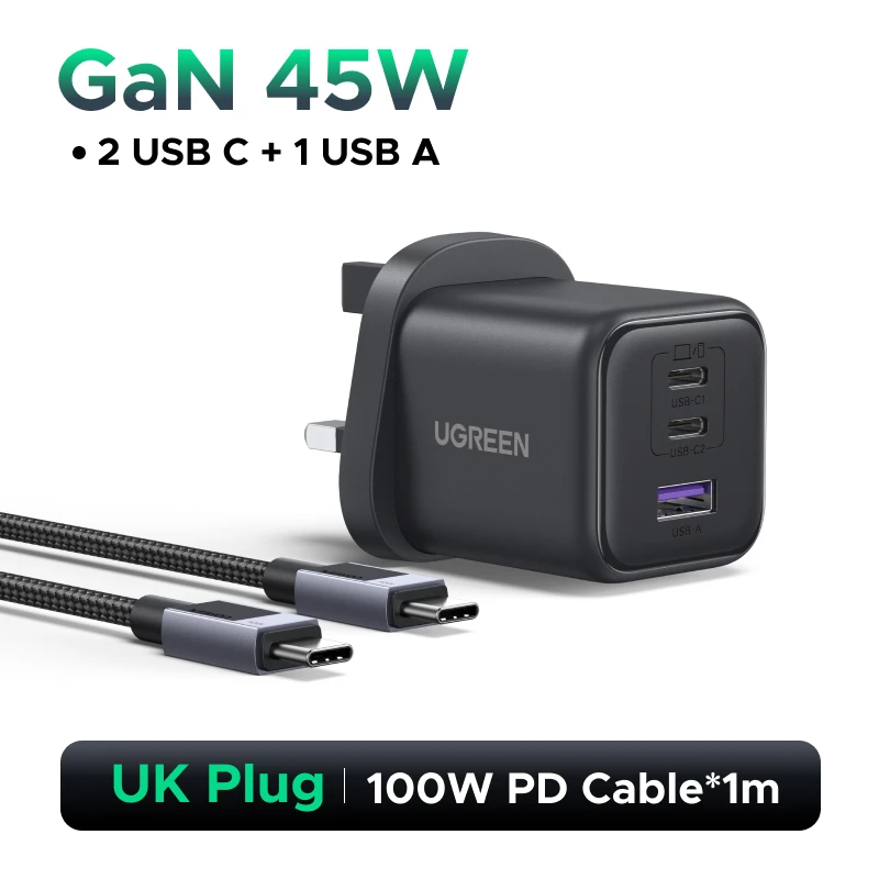 UK USB C Cable Set