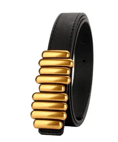 

new tiger Golden buckle luxury brand ceinture homme Casual belt men genuine leather Waist Strap wide Waistband High Quality