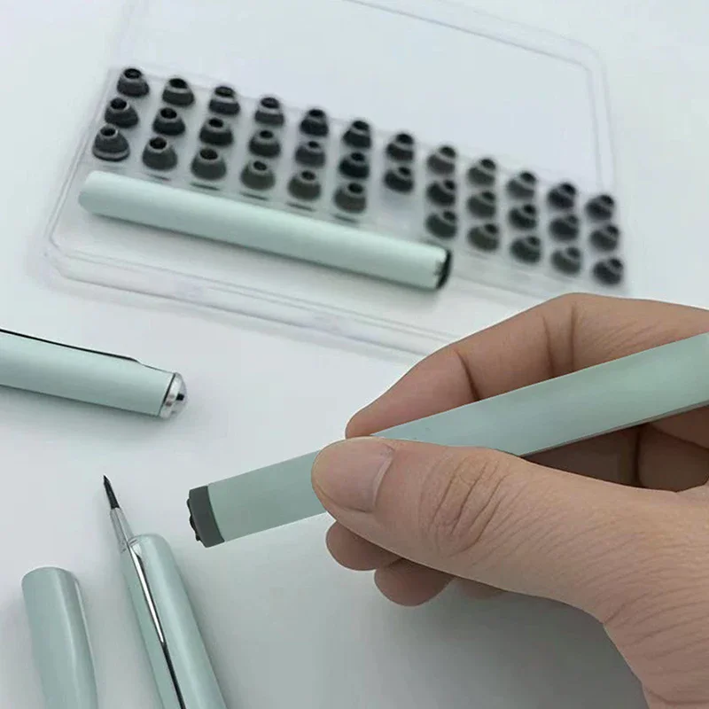 12/36PCS Nail Art Stamp Pen Set - Dotting Tools for Graffiti Flower Design, DIY Simple Manicure Handicraft Stamper Kit