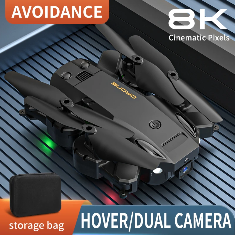 

Diclan Foldable Drone HD Dual-Camera Full Aerial Photography Three-side Obstacle Avoidance Optical Quadcopter RC Distance 2000m