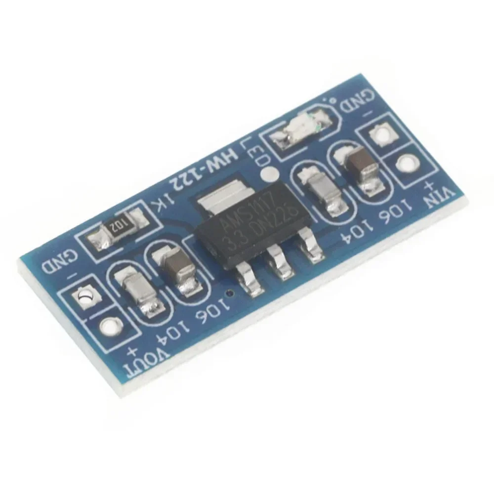 3개 AMS1117 가변 전압 전원 모듈(1.2V - 5V) - DIY 전자 키트에 이상적